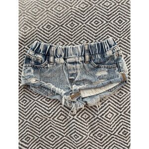 Beau Hudson Girls' Distressed Denim Shorts Size 5 Light Blue